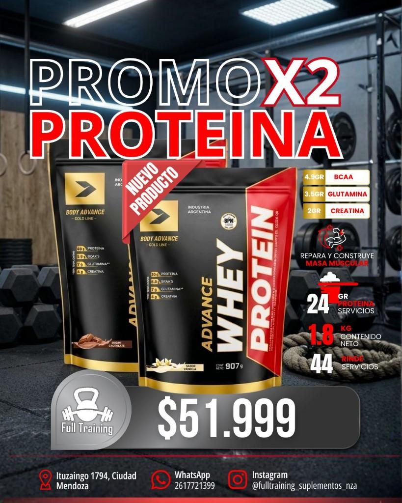1 PROMO 2 WHEY PROTEIN BODY ADVANCE DOYPACK