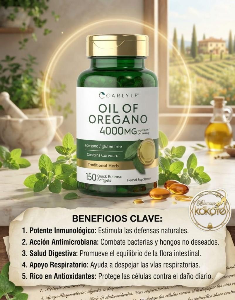 Aceite de orégano x 150 softgel
