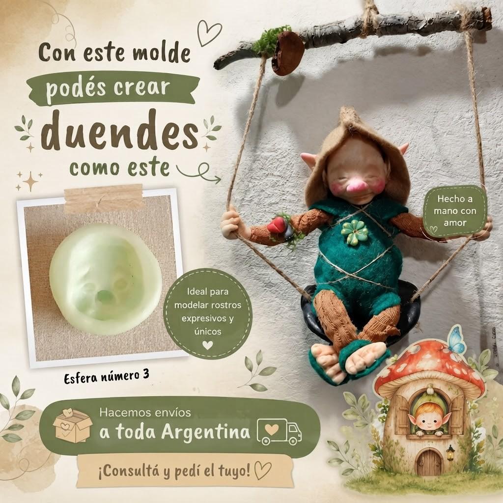 Miniatura 3 de #12 Molde Cara " Gulliver " esfera 3