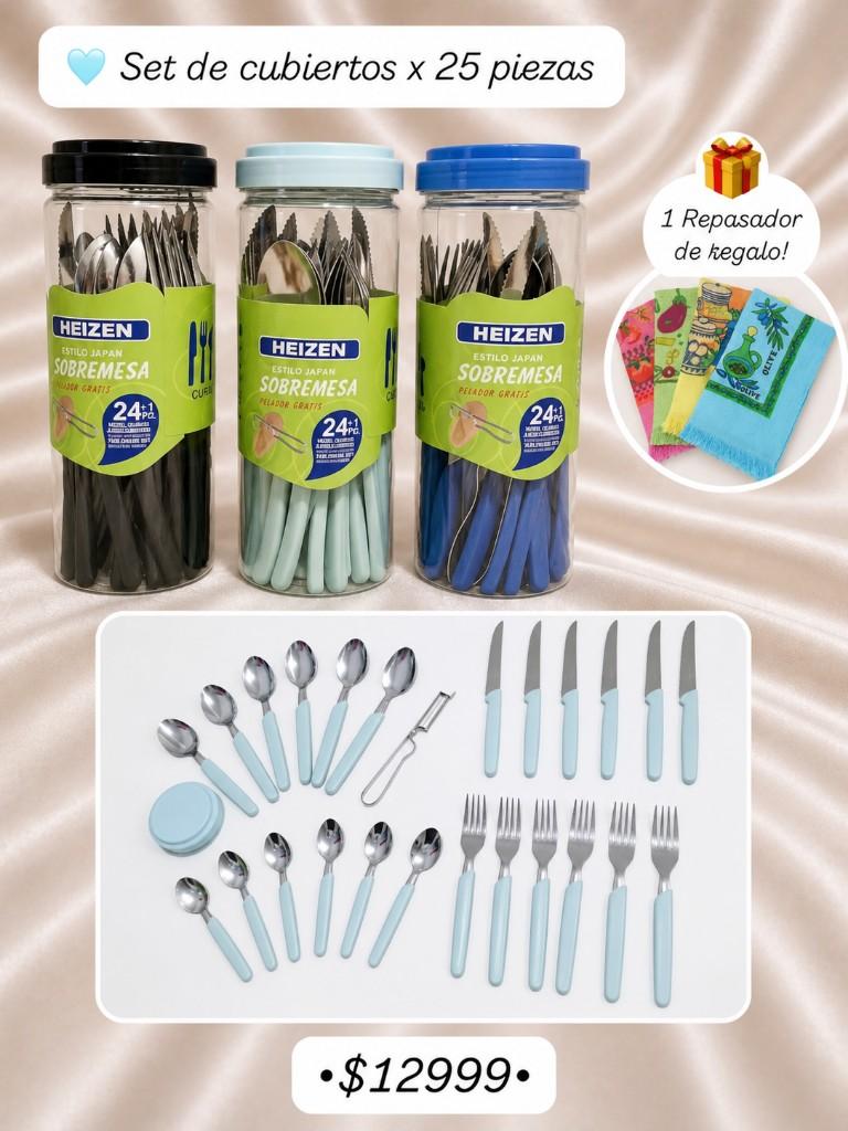 Set de cubiertos x25 Piezas