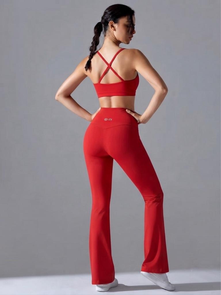 Miniatura 2 de Top y leggings rojos deportivos