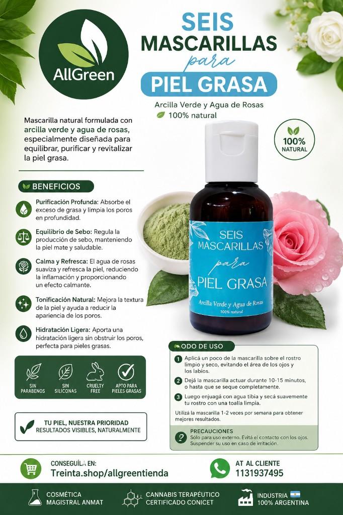 6 mascarillas para piel grasa