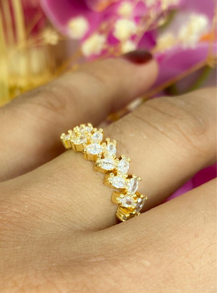 Miniatura 2 de Anillo ajustable circones dorado