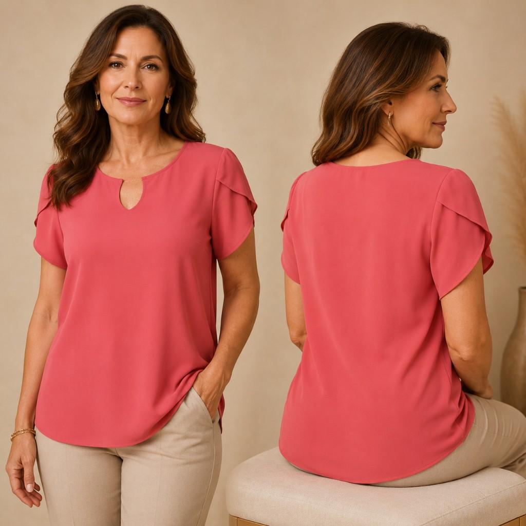 Blusa con manga tulipan
