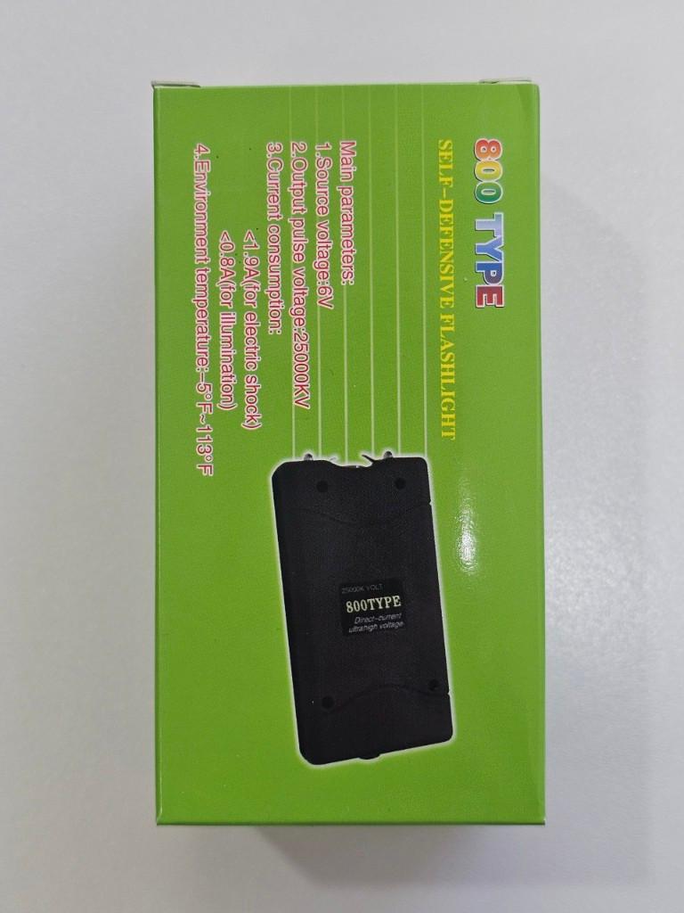 800 TYPE Taser linterna defensiva negra