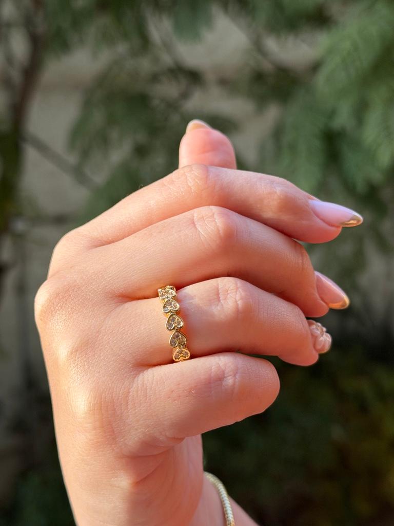 Miniatura 2 de Anillo Corazones Dorados