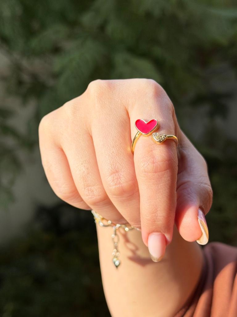 Anillo Corazón Rojo