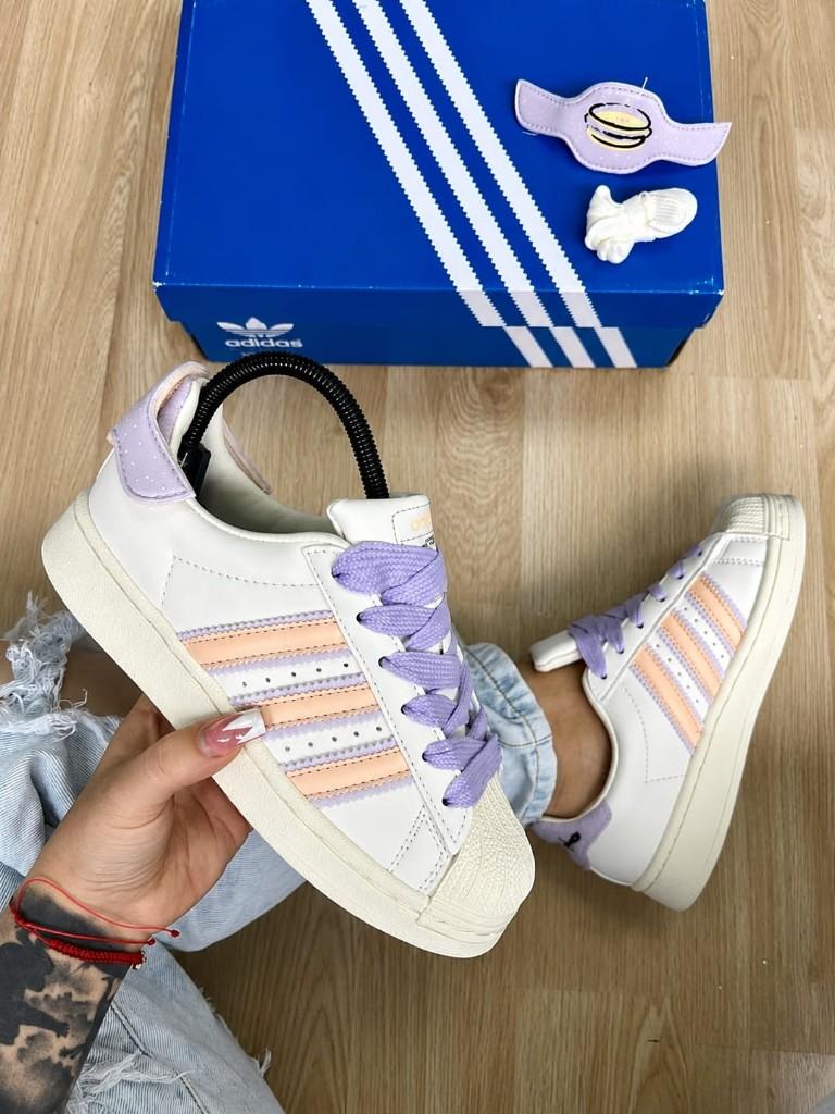 ADIDAS SUPERSTAR BEIGS LILA