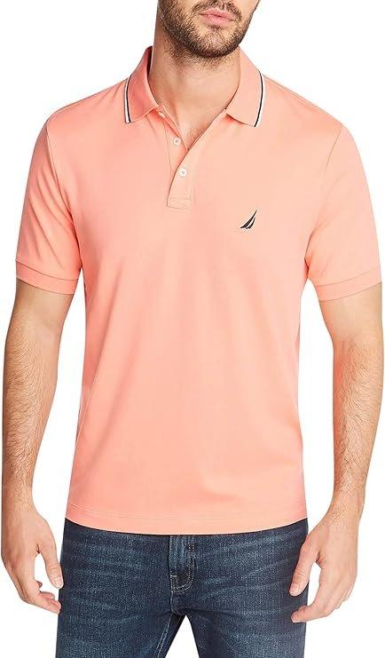 Camisa Polo Nautica de Manga Corta - Color Coral/Melocotón