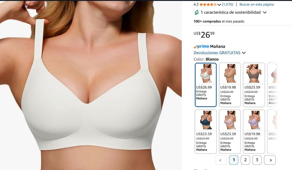 Brasier Invisible sin Costuras para Mujer