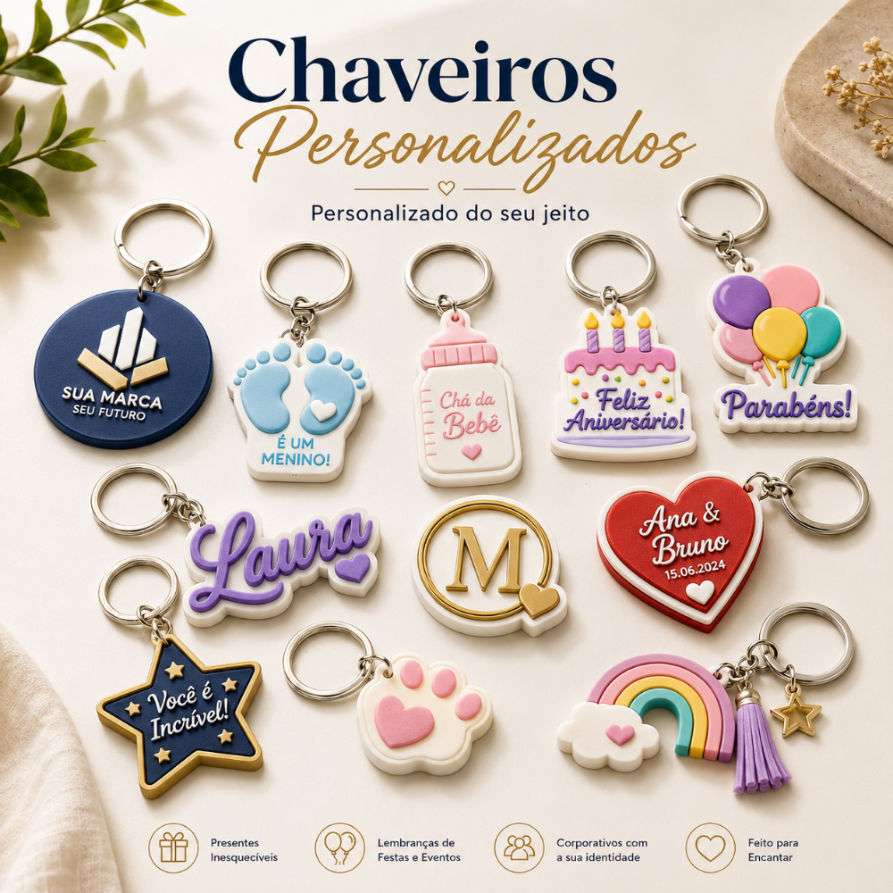 Chaveiro Personalizado - Deixe do seu jeito