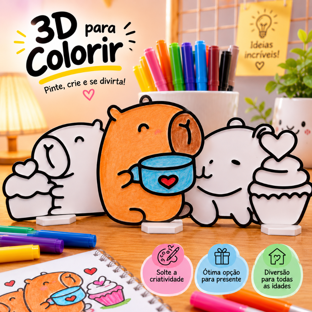 Miniatura 3 de 3D para colorir