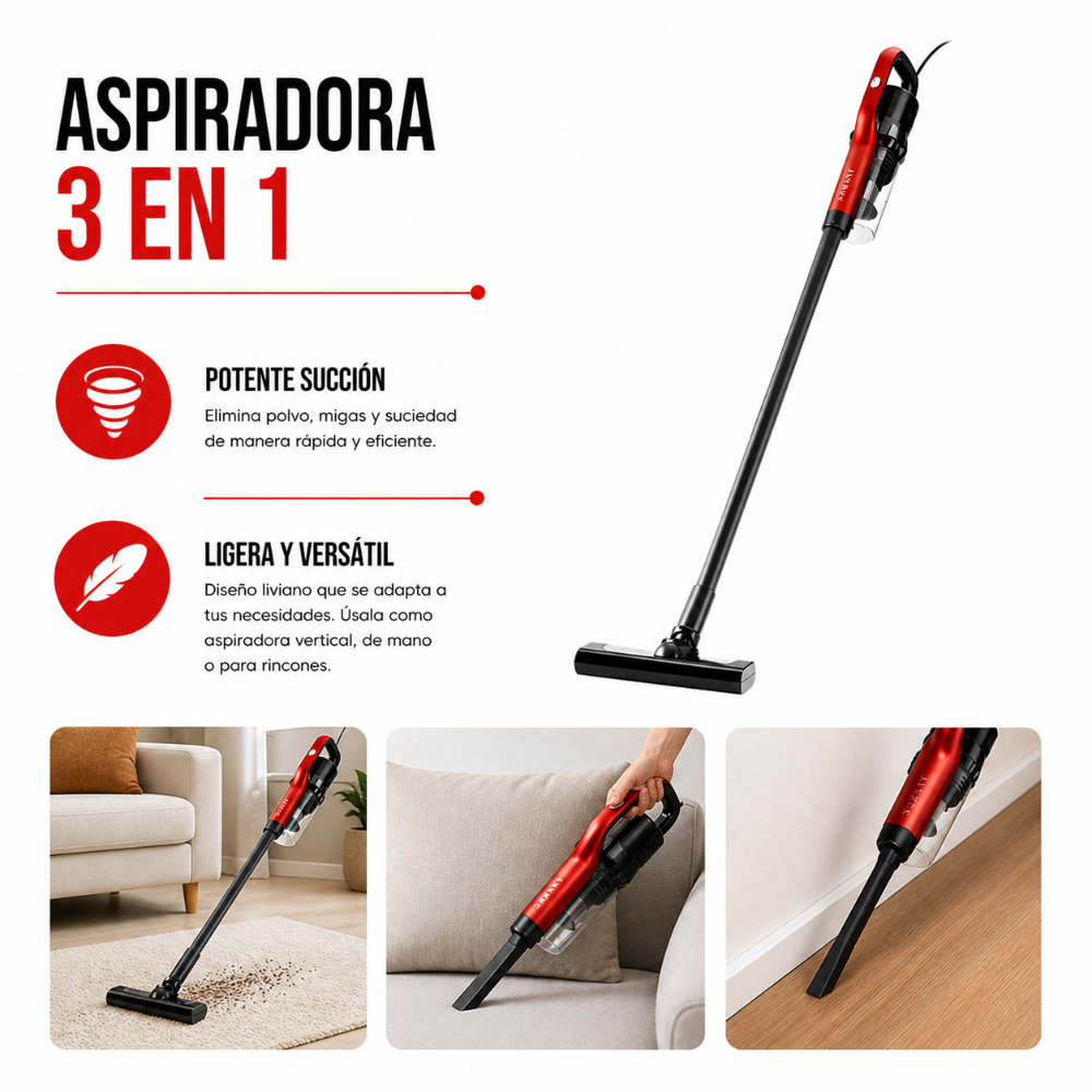 Aspiradora 3 en 1