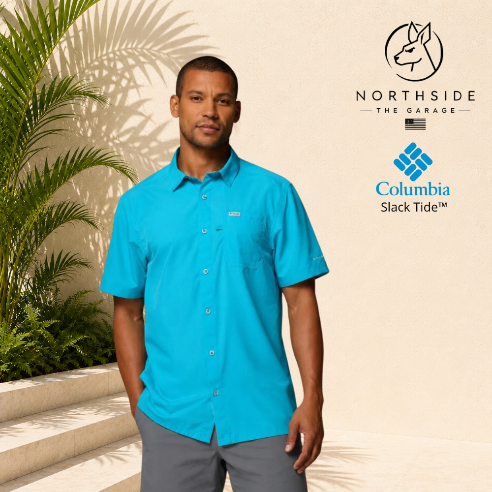 Camisa Columbia Slack Tide Verde Azulado