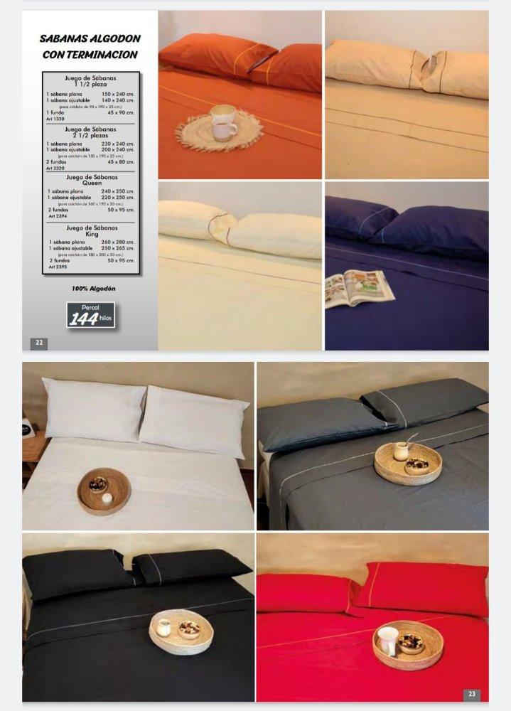 Juego de sabanas de algodón c/ terminación