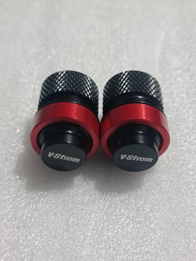 Miniatura 2 de JUEGO DE 2 TAPA VALVULAS PARA SUZUKI V-STROM ROJA