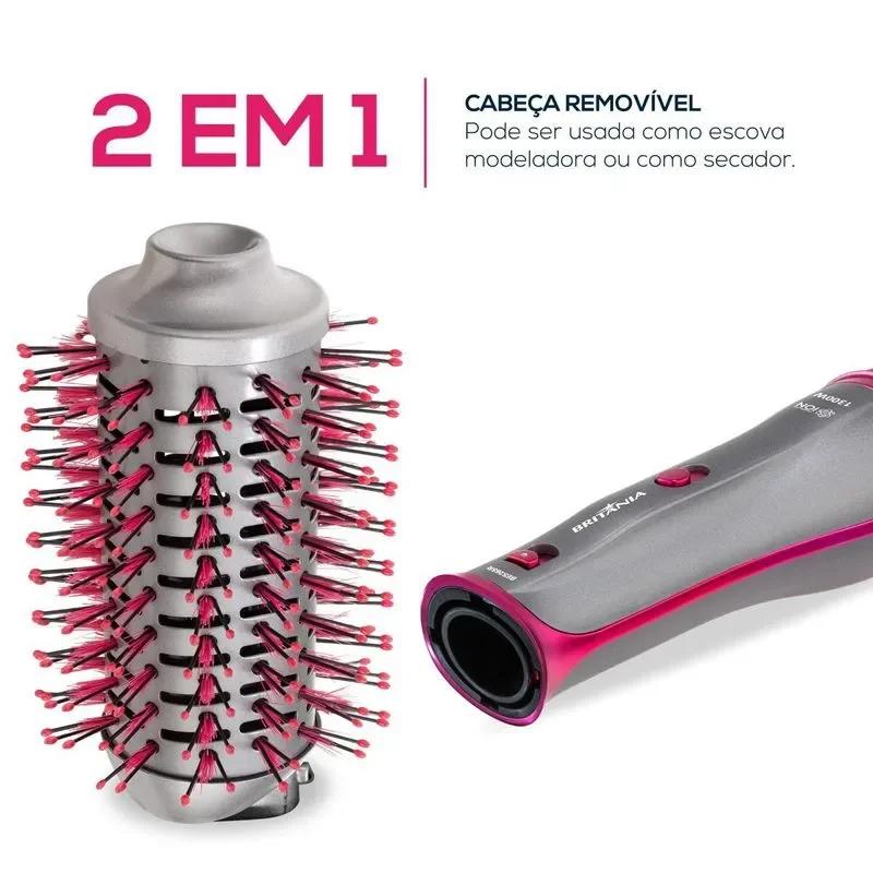 Miniatura 2 de ESCOVA SECADORA BRITÂNIA 2 EM 1 CERÂMICA 1300W BES26SR - BIVOLT