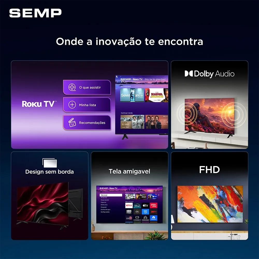 Miniatura 3 de SMART TV SEMP 32" LED FHD S42R ROKU TV WI-FI DOLBY AUDIO 32S42R