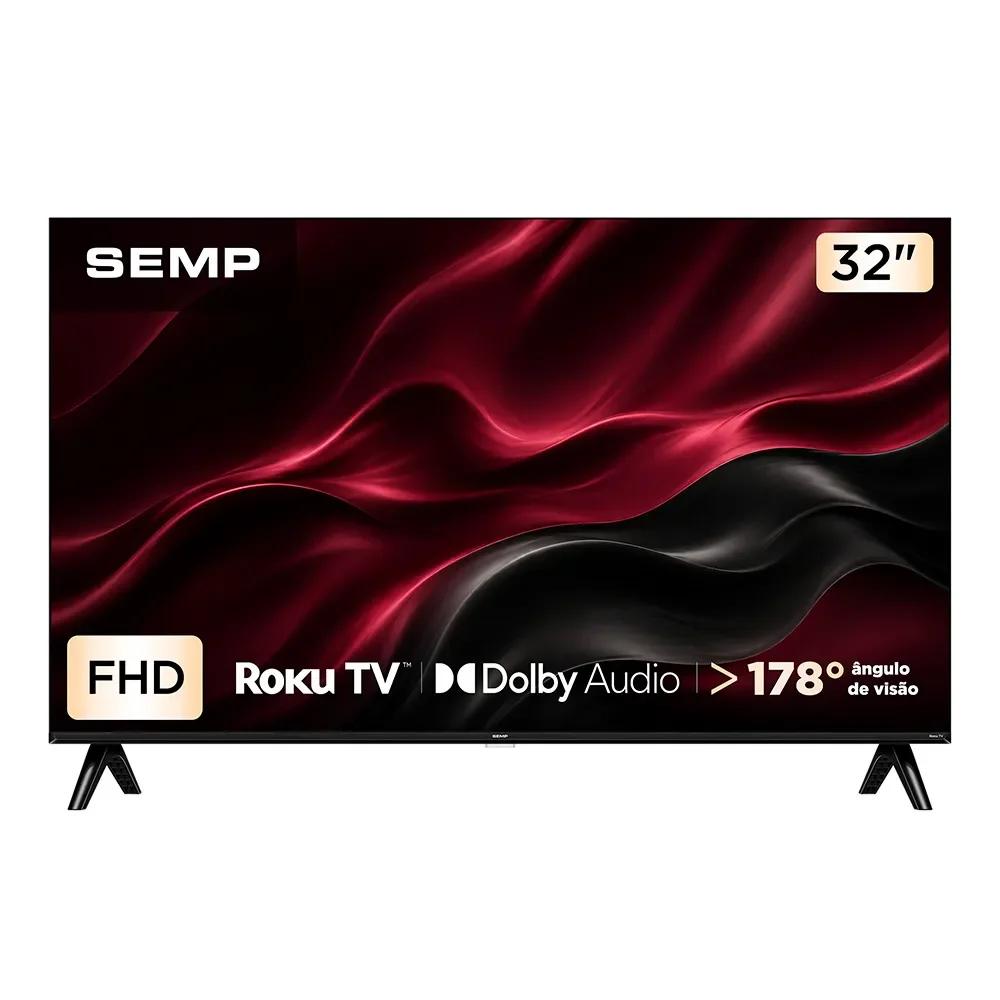 SMART TV SEMP 32" LED FHD S42R ROKU TV WI-FI DOLBY AUDIO 32S42R
