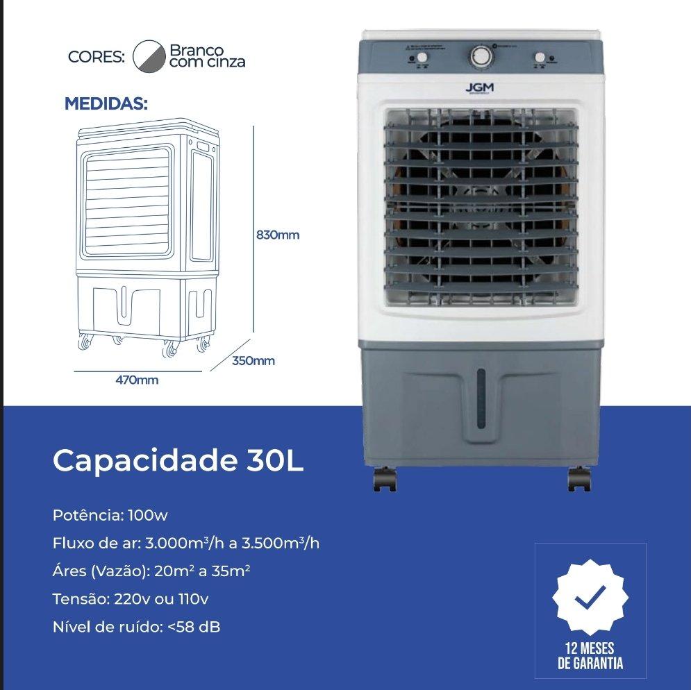 Miniatura 2 de CLIMATIZADOR DE AR 30L 100W JGM