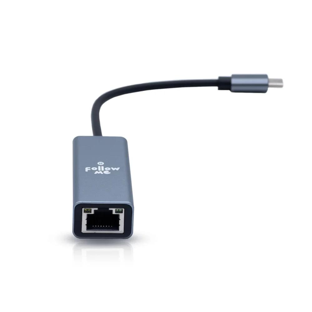 Adaptador de RED Tipo C a LAN 10/100/1000 Mbps Follow Me