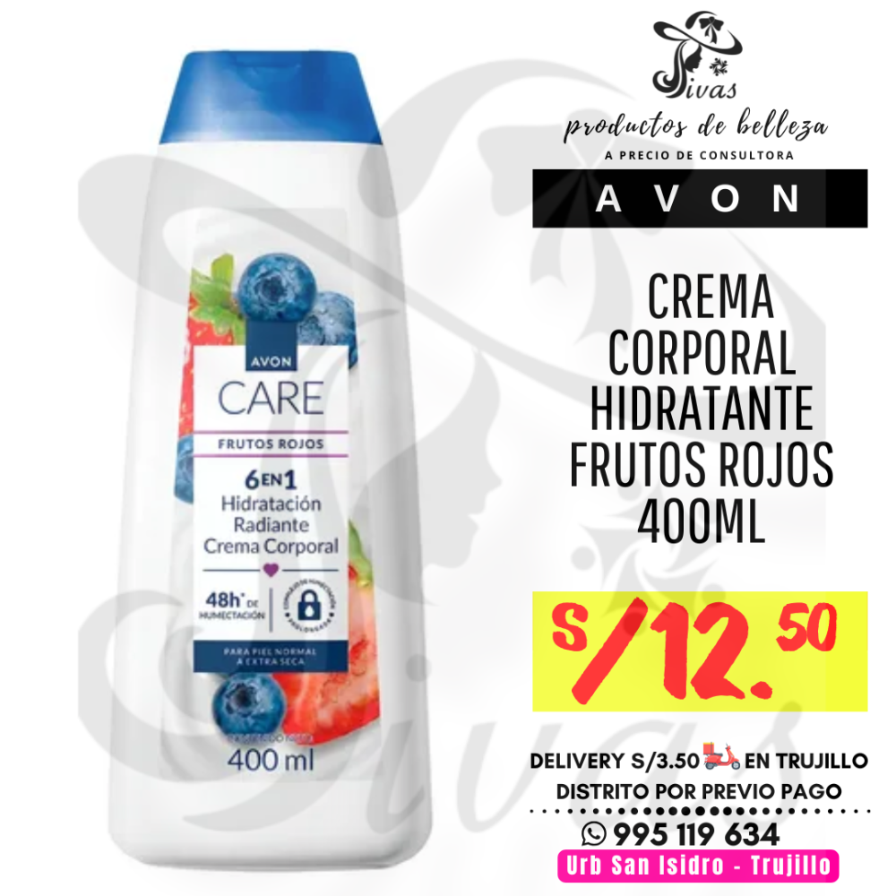 CREMA FRUTOS ROJOS 400ML AVON