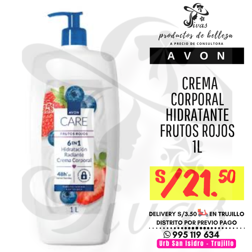 CREMA FRUTOS ROJOS 1L AVON