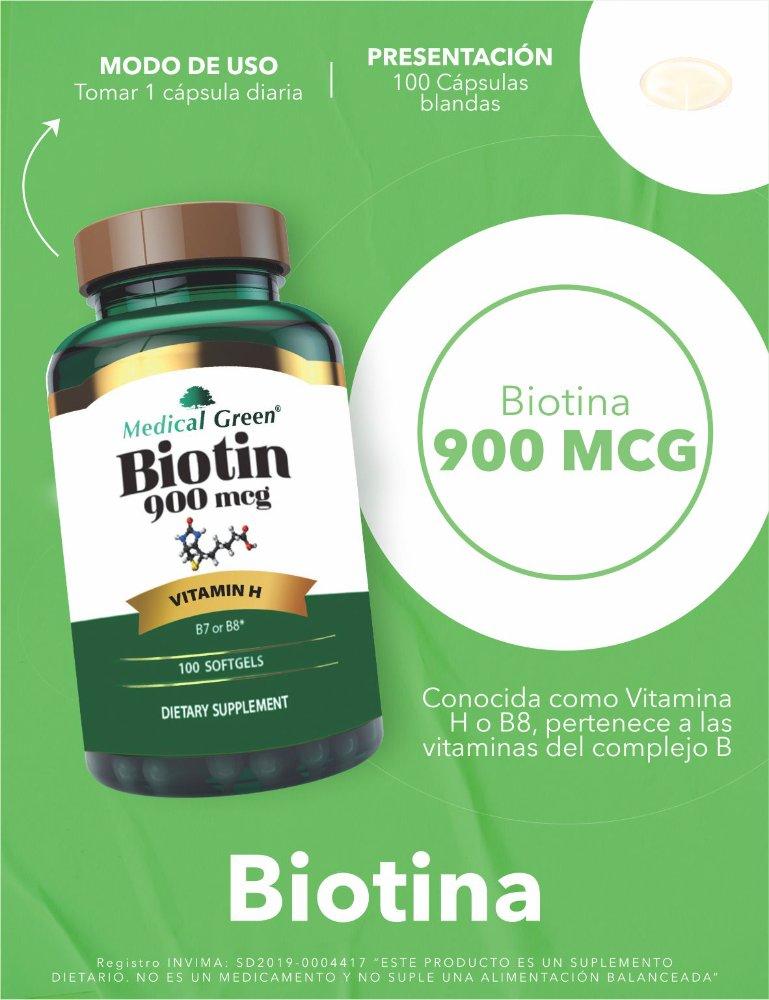 Miniatura 2 de Biotin 900 Mcg natural green 