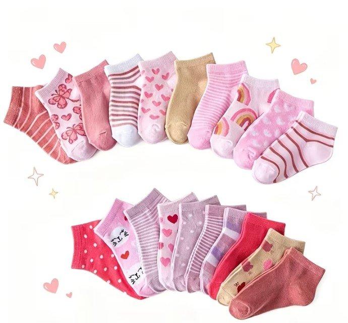 2 Par de medias de niña colores y figuras varias 3-5T