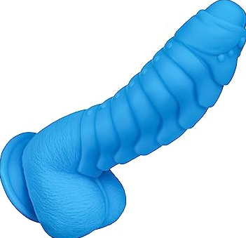 Miniatura 3 de 1B9J: CONSOLADOR SILICONA CON SUCCION COLOR AZUL DE 14CM