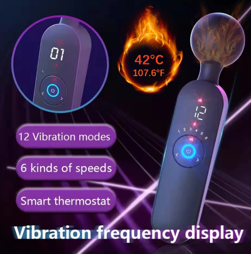 Miniatura 2 de 1336: VIBRADOR VARITA MAGICA  CON PANTALLA DIGITAL COLOR NEGRO