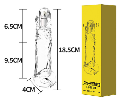 Miniatura 3 de 0714: FUNDA EXTESORA DE PENE  CON 2 VIBRADORES, TALLA S
