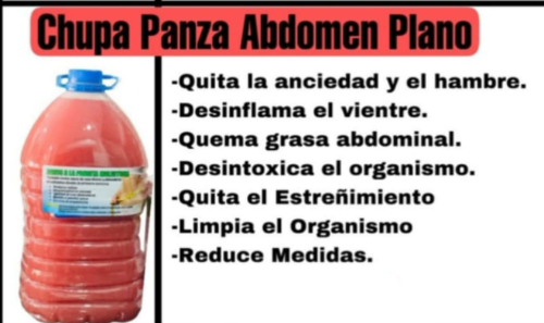 Chupa panza abdomen plano