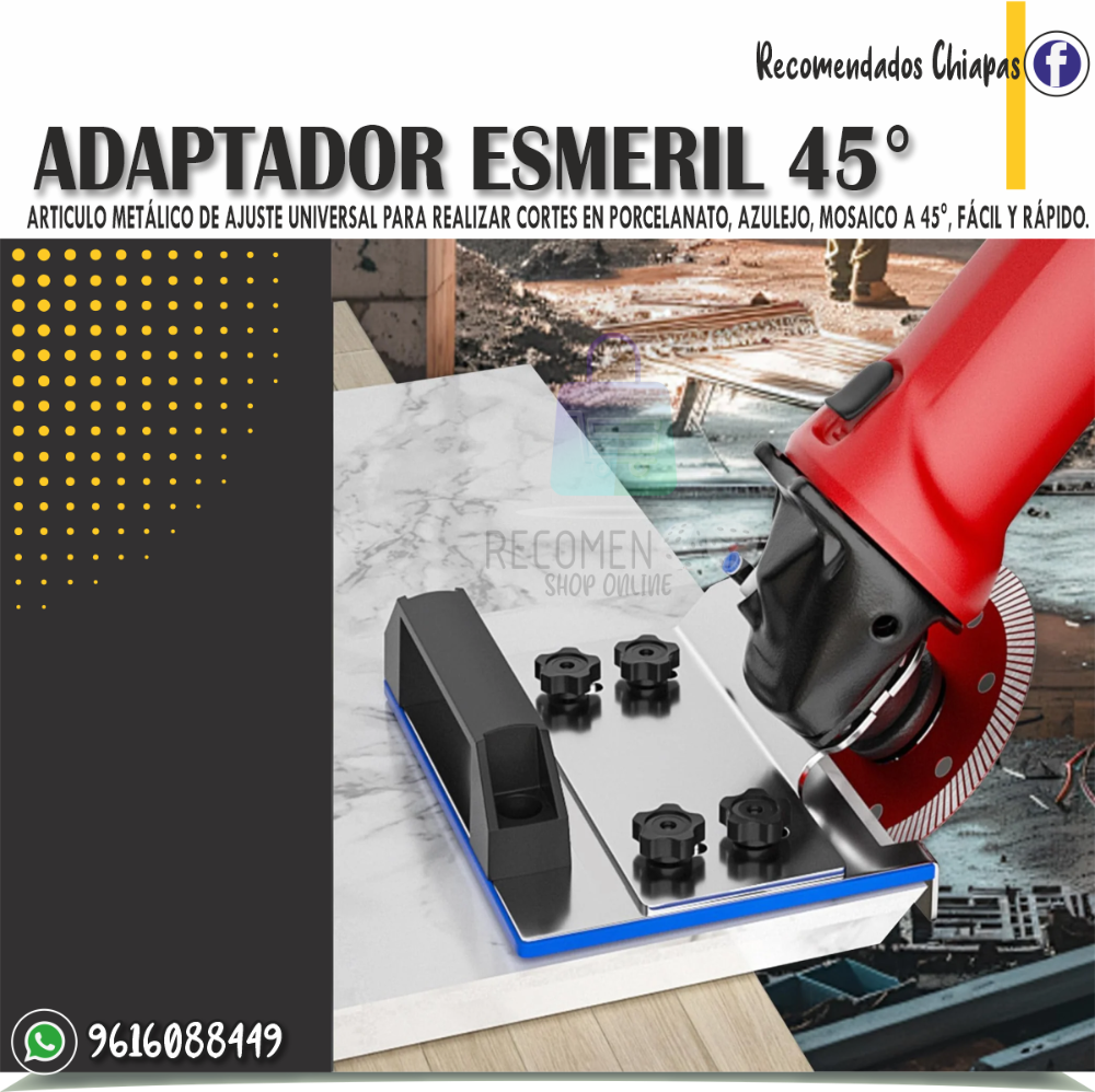 Adaptador Esmeril 45°
