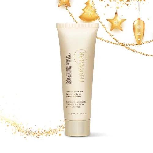 Crema con mantequillas naturales para manos, codos y rodillas