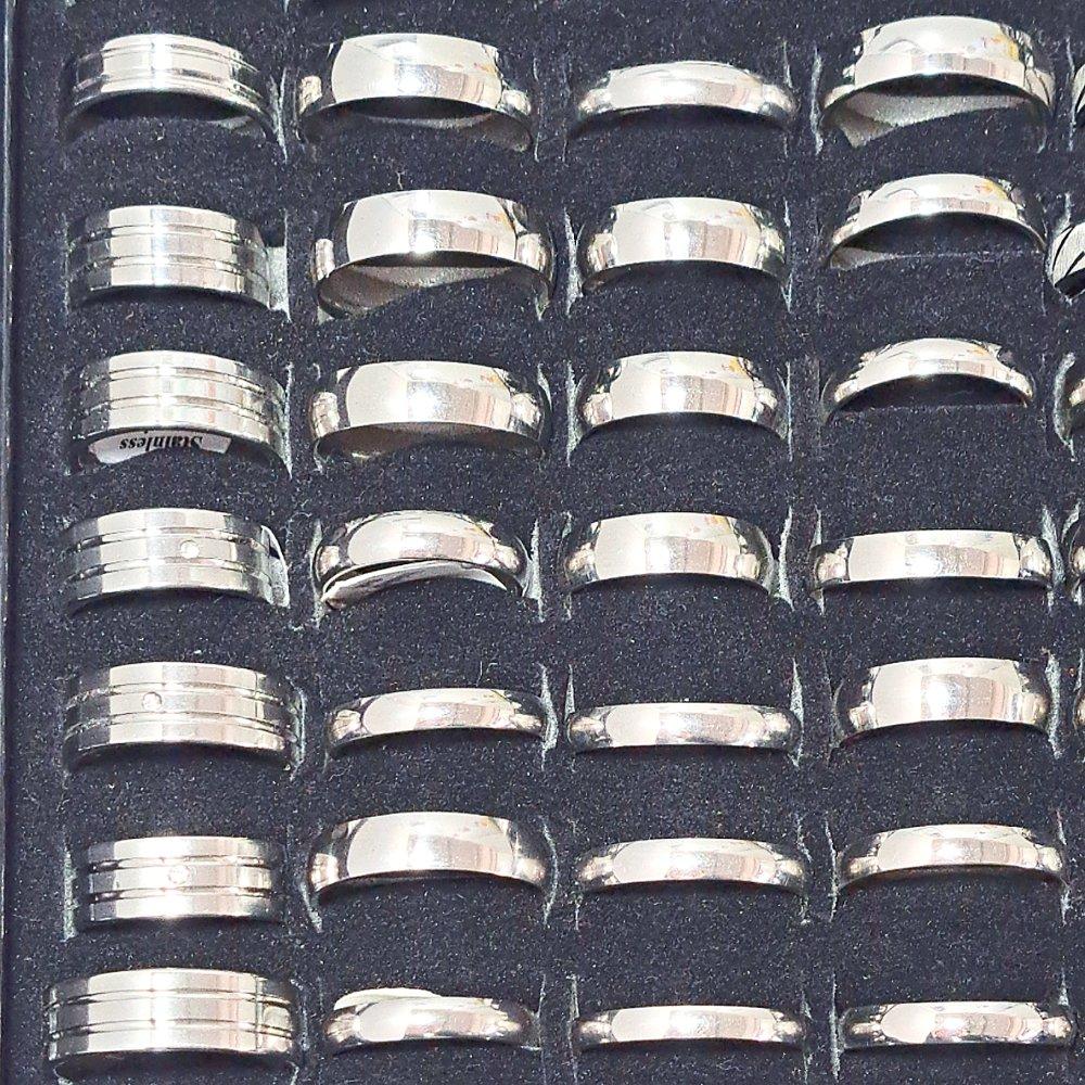 Anillo surtido acero plateado
