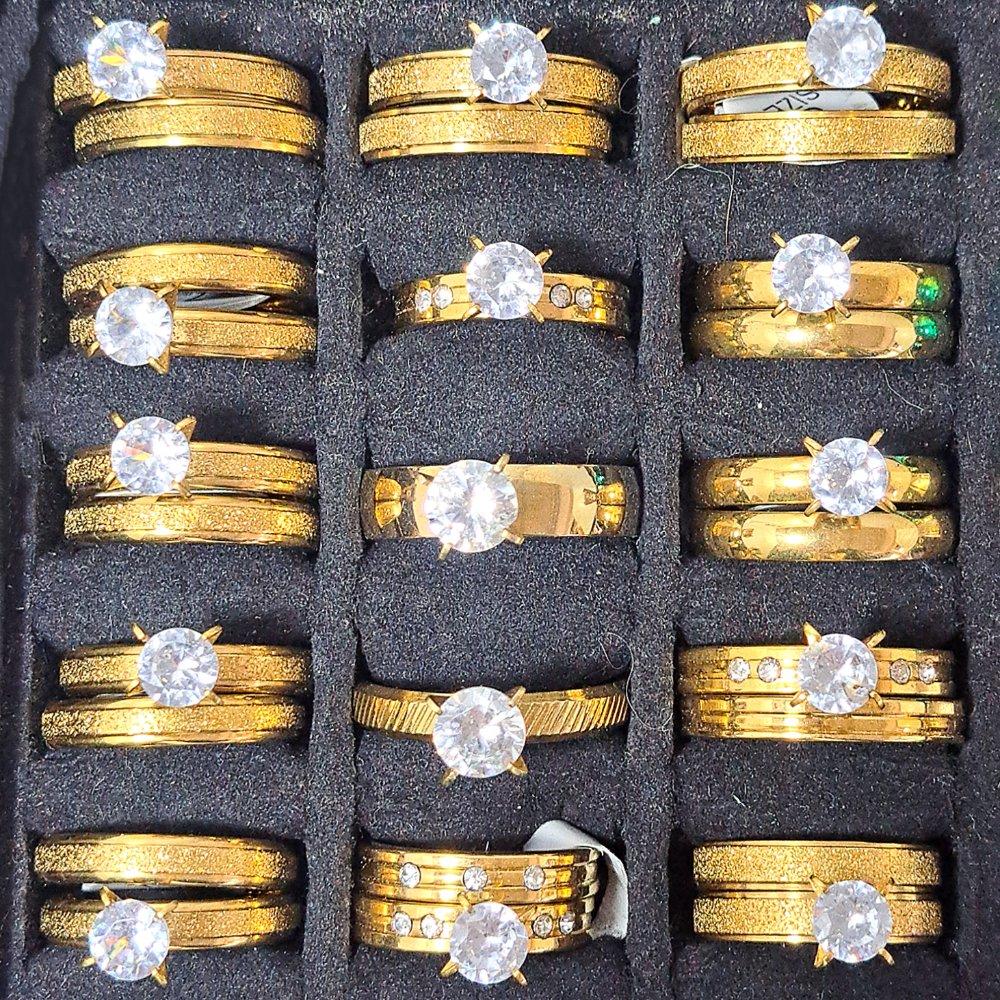 Miniatura 2 de Anillo surtido acero dorado