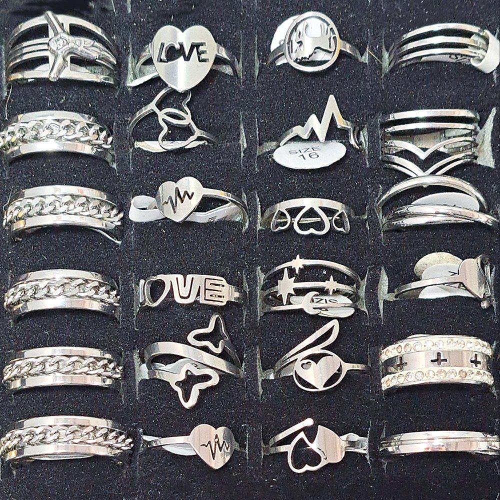 Miniatura 3 de Anillo surtido acero plateado