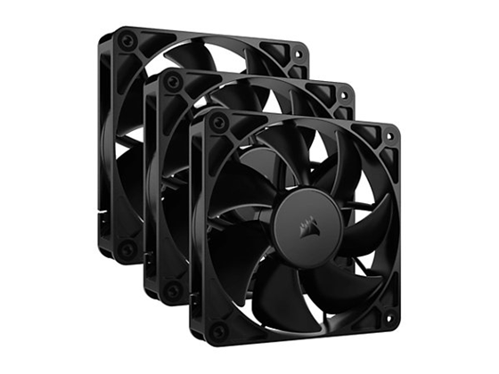 3 ABANICO CORSAIR RS120 PARA CASE 120MM NEGRO, PAQUETE 3 UNIDADES, RODAMIENTO MAGNETICO, CONECTOR PWM 4 PINES EN CADENA (CO-9050189-WW)NO CAMBIOS NI DEVOLUCIONES, 1 MES DE GARANTIA.