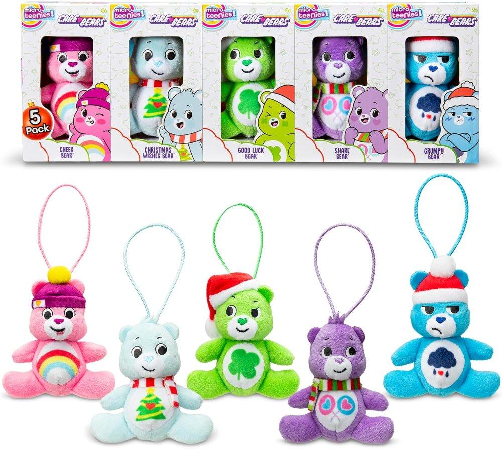 1 Micro Teenies - Care Bears Holiday Paquete de 5 Caja del Tesoro - Figura de Peluche en Miniatura