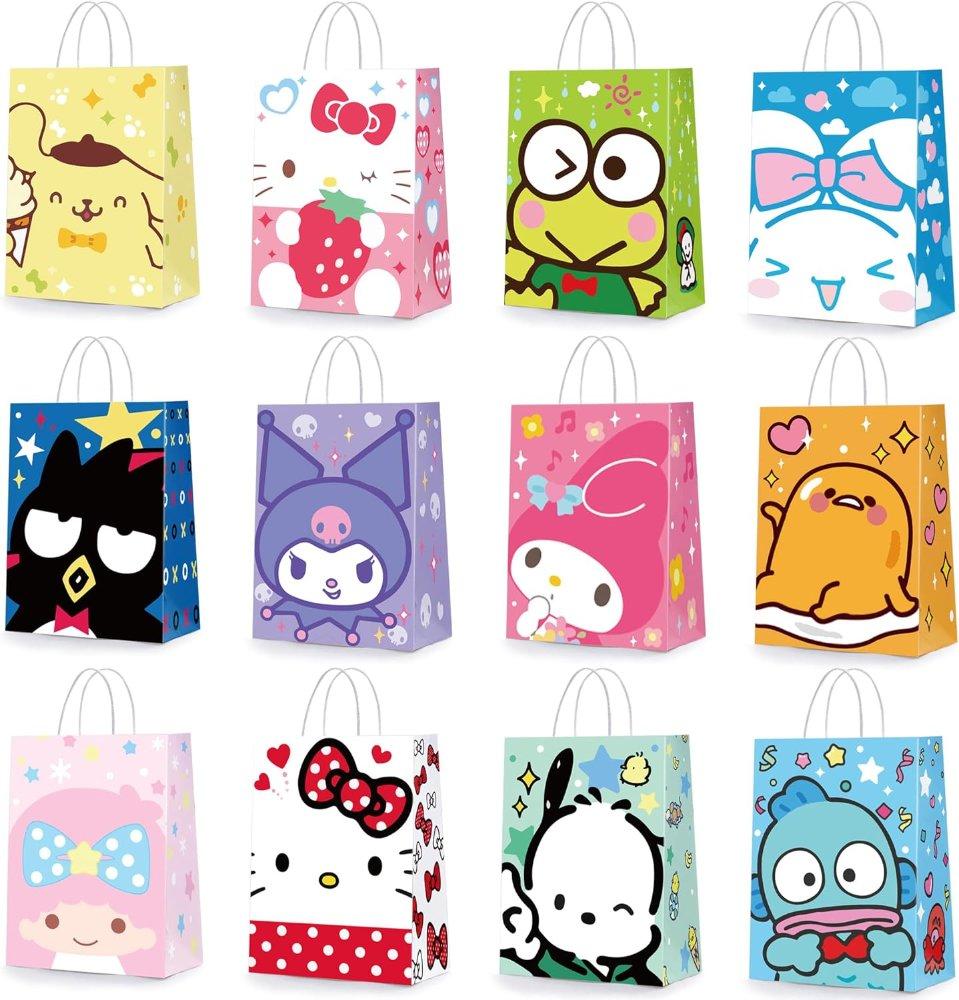 1 bolsas de regalo de fiesta, bolsas de regalo de papel kraft con asas, surtidas