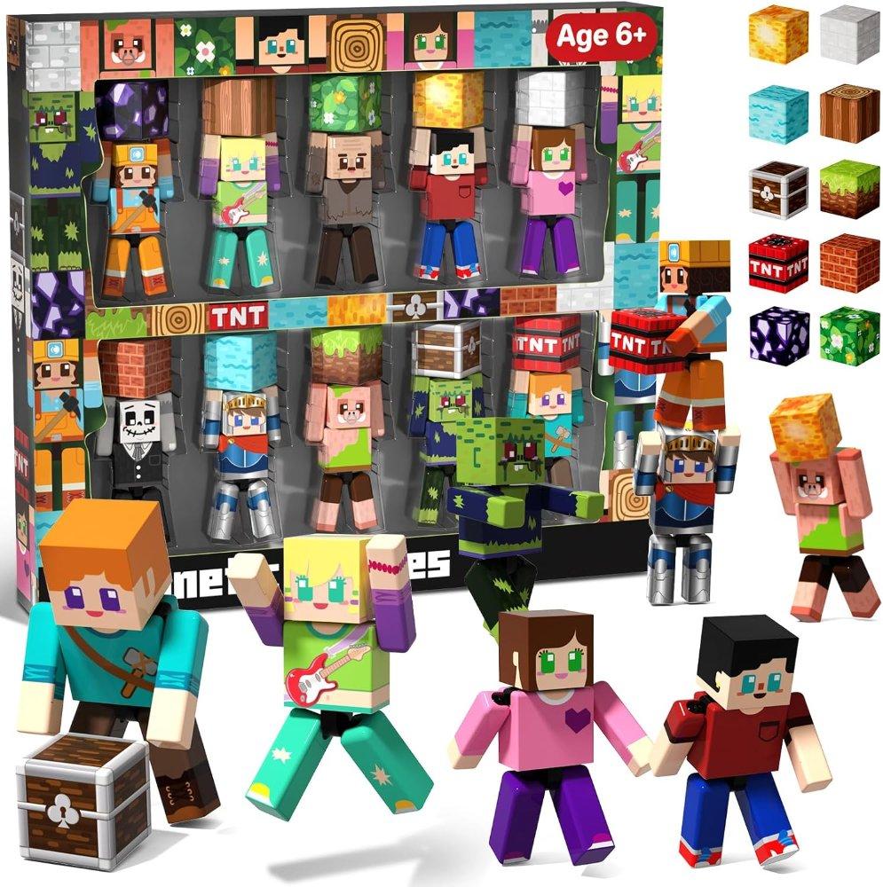Juego de 20 Piezas de Figuras de Acción Magnéticas - Bloques de Construcción Magnético
