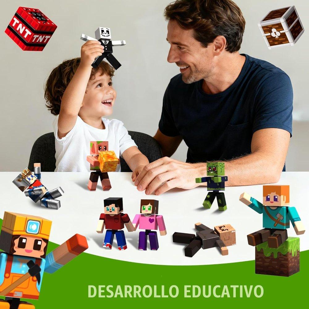 Miniatura 2 de  Juego de 20 Piezas de Figuras de Acción Magnéticas - Bloques de Construcción Magnético