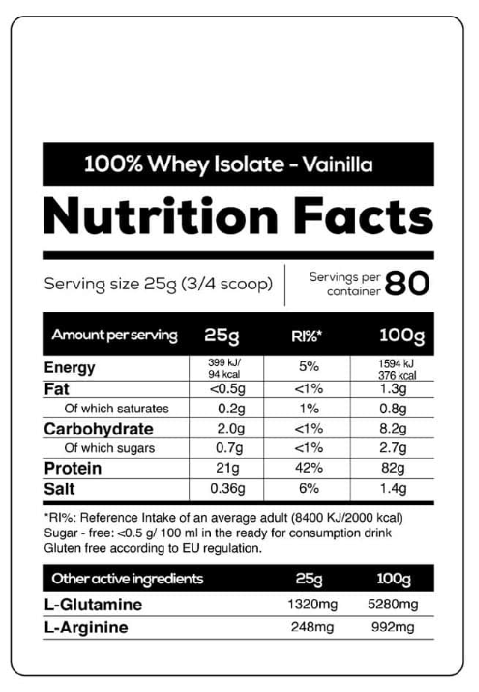 Miniatura 2 de 100 % Whey Isolate 700 Gr - Scitec Nutrition