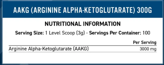 Miniatura 2 de AAKG Arginine Alpha-Ketoglutarate / Applied Nutrition 300 Gr