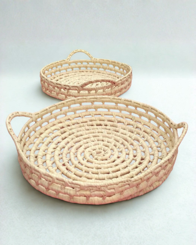 Bandeja con agarres redonda 33X7 CM