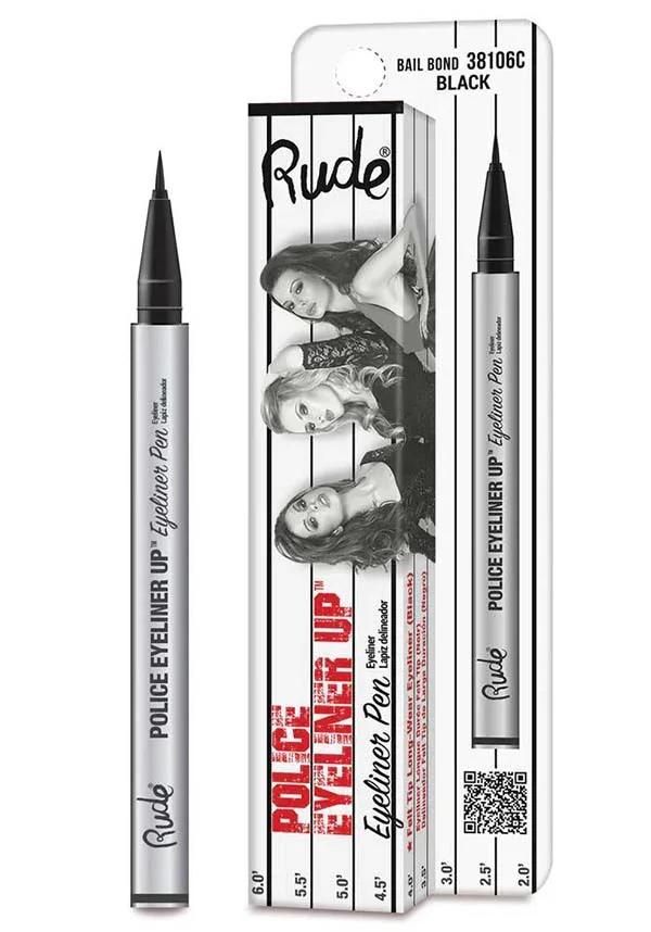 Delineador Líquido Negro Police Eyeliner - Rude Cosmetics