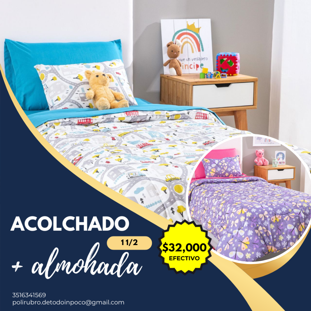 acolchado infantil + almohada
