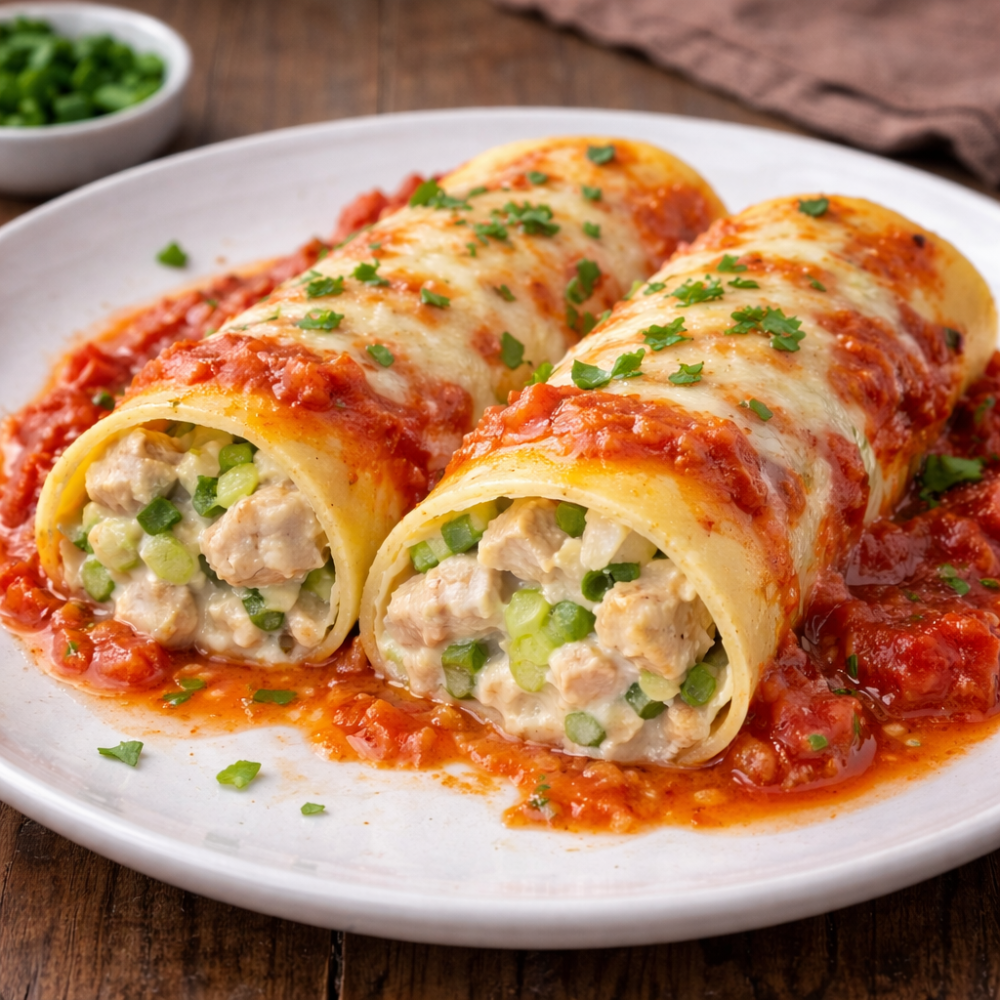 CA: Pollo al verdeo y queso, con filetto o salsa mixta