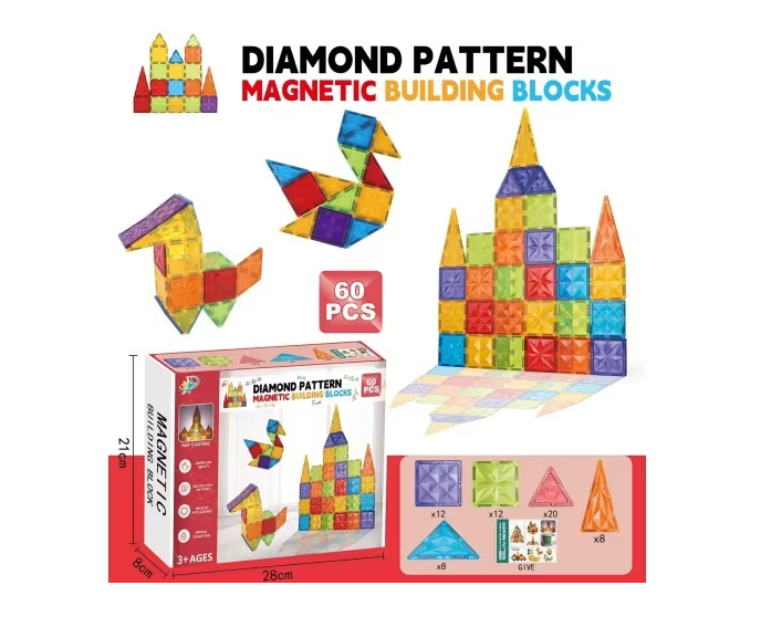 Bloques planos magnético de 60 pcs 